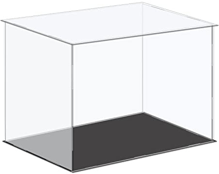sourcing map Acrylic Display Case Plastic Box Cube Storage Box Clear Small Assemble Dustproof Showcase 36x26x25.5cm for Collectibles Items