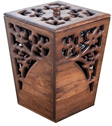 KYUSAR Cubo de Basura Papelera Bote De Basura De Madera Papelera Papelera Contenedor De Basura para Baños Salas De Polvo Oficinas En El Hogar Bote de Basura (Blue : D, Size : 23 * 30cm)