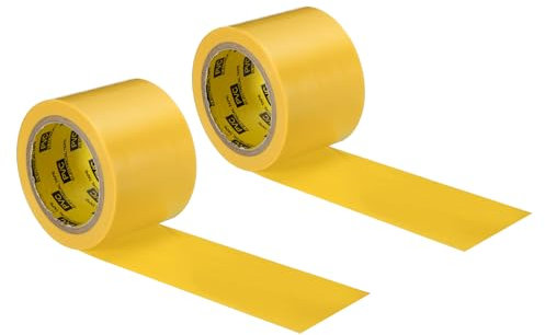 PATIKIL Ruban de Protection Contre La Corrosion, 2 Pièces de 9 M x 50 Mm en PVC, Ruban Isolant Auto-Adhésif Pour Tuyaux Métalliques, Câbles Électriques, Conduits Hvac, Jaune