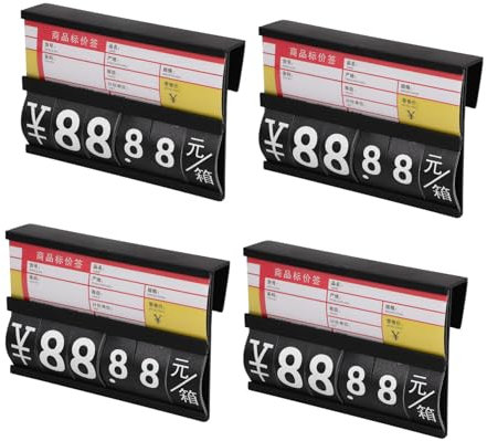 MAGICLULU 4stücke Supermarkt Preisschild Werbe Label Shop Anzeigeschild Obst Gemüse Preisnummernkarten