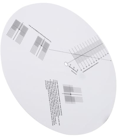 Hoement Einstelllineal für Plattenspieler Tonabnehmerkalibrierung Acryl Anti Rutsch Platte Weiß Doppelseitig Messlineal für Schallplatten Zubehör