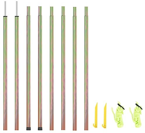ZEYUAN Sonnensegel Stangen 2 STK. 250 cm Verzinkter Stahl, Sichtschutz Balkon, Balkon Sonnenschutz, Sonnenschutzsegel,Regenschutz Balkon, Seitenmarkise, Sichtschutz Terrasse - 315223