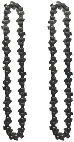 Mini Catena di Ricambio per Motosega, 2 pezzi 6 Pollici Catene per Motosega Elettrica Portatile a Batteria, Accessori per Motosega, Accessori da Taglio per Erba da Giardino, nero