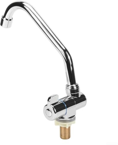 Robinet pliable unique rotatif à froid, robinet d'eau froide en cuivre, robinet d'eau froide rotatif à 360 °, robinet de camping-car, pour cuisine, extérieur, jardin, bar