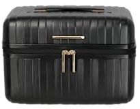 travelite Beautycase Barbara Novelty, 37x27x22 cm, 19 L, 1,2 kg, Stabiler Kosmetikkoffer Hartschale mit Organizer, Schultergurt & Trolley-Aufsteckfunktion