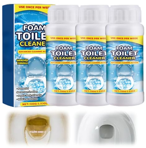 Toilet Cleaner for Toilet Bowl, 2026 New Foam Limescale Remover Powder, Powerful Cleaning Products Quick Deep Cleaning Remove Dirt and Bad Odour (3)