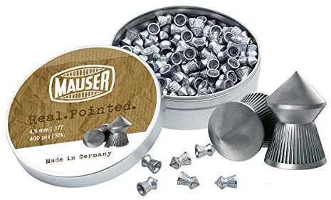 GSG Premium Diabolos Mauser Real Pointed Spitzkopf Diabolo 4,5mm Luftgewehrkugeln für Luftdruckwaffen, Luftgewehr und Luftpistole