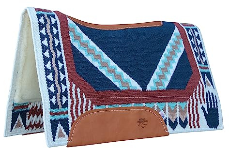 Professional's Choice Good Medicine Comfort Fit SMX Air Ride Pad: Hand zu Pferd | Neuseeländische Wolle mit lederverstärktem Rücken und Widerrist | Raven 83,8 x 96,5 cm