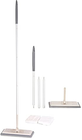 K-ONE Dry Floor Wipes Sweeping Mop for Hardwood, Laminate, Tiles Cleaning Telescopic Handle Mop Comes With 20 Dry Floor Wipes Cloth