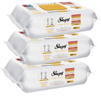 Sleepy Easy Clean EXTRA Cleaning Towel, (3x100) Cloths Wipe, Antibacterial, Extra Large and Strong, Vegan (Eucalyptus Frangrance)