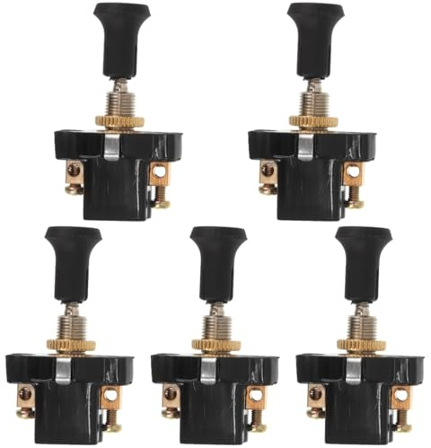 iplusmile Interruttore Fari a Tirante 12V Universale Per Auto E Camion Interruttore Push Pull Con Cordicella Design Manuale in Metallo Pvc Abs Installazione Semplice