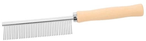 ARTSEWPLY Peine para Mascotas de Madera con Dientes de Acero Inoxidable Peine Resistente para Aseo de Perros y Gatos Elimina y Pelo Enredado Cómodo y Duradero para Deslanado y Limpieza