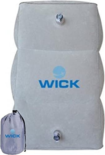 Wick Air Fußstütze mit extra stabilem Anti-Rutsch Flugzeug Reisekissen (Grau)