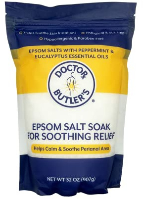Doctor Butler’s Epsom Salt Soak – Sitz Bath Salts for Hemorrhoids Relief for Men and Women, Soothes and Provides Natural Relief Associated with Hemorrhoids (32 oz)