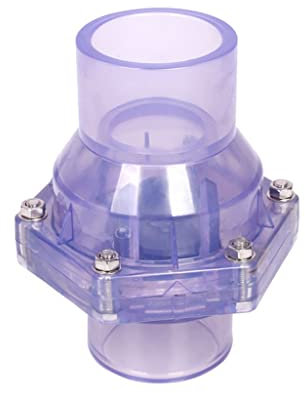 OURECO Clapet Anti-Retour À Clapet En Upvc Transparent, Pour Égout Désodorisation Clapets Anti-Retour Connecteurs de Tuyaux D'Eau Industriels 1Pcs/Inner Dia 40Mm