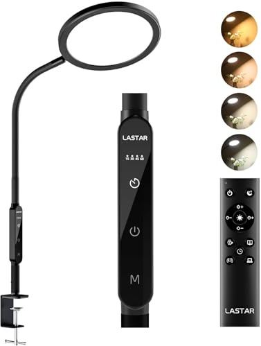LASTAR 10000 Lux Sun Light with Remote & Touch Control, UV-Free Sunlight Lamp, Sun Lamp with 360° Flexible Neck/4 Colors/5 Brightness/Timer/Memory
