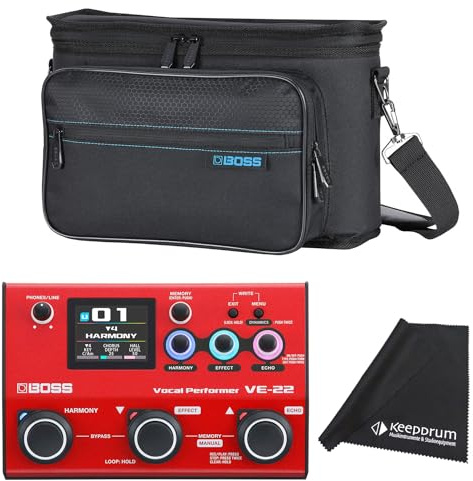 Boss VE-22 Multi-Effektgerät für Gesang Vocal Performer + CBVE22 Tasche + keepdrum Tuch