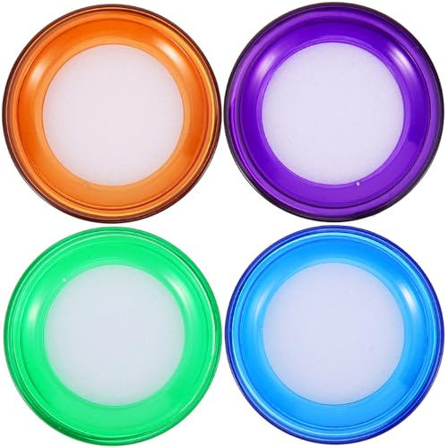 Operitacx 4 Pz Spugna Inumidire Dita Per Contare Soldi, Cilindro Umidificatore Per Polpastrelli, Strumento Per Cassieri E Contabili, Accessorio Per Ufficio in Plastica E Spugna, 7Cm
