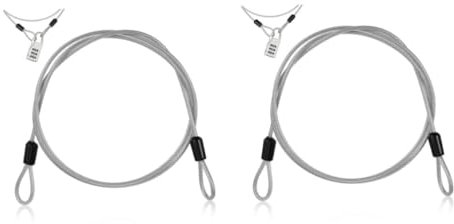 BESPORTBLE 2stücke Cable Bike Lock Verstellbares Sicherheitskabel Für Fahrräder Gepäck Und Gartenmöbel Hohe Haltbarkeit Vielseitig Einsetzbar