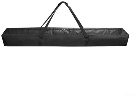 ZiStarlilife Extra Large Waterproof Tent Pole Storage Bag, With Padded Handles Dual Zipper, For 9Ft Outdoor Patio Umbrella 145X17x13cm Black Oxford Cloth