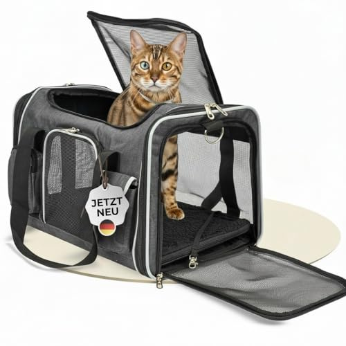 Katzentransportbox Kleiner Hund oder Katze bis 7 kg [Faltbar] Hundetasche Transportbox Katzenbox Hundetragetasche Hundetransportbox Auto Zubehör | Tragetasche aussuchen