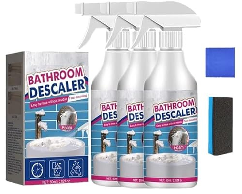 Reiniger für hartnäckige Flecken, Bathroom Descaler Cleaner, Powerful Descaling Cleaning Agent, Allzweck-Reinigungsschaumspray, for Bathtub Toilet Bath Sink Glass Ceramic (3)