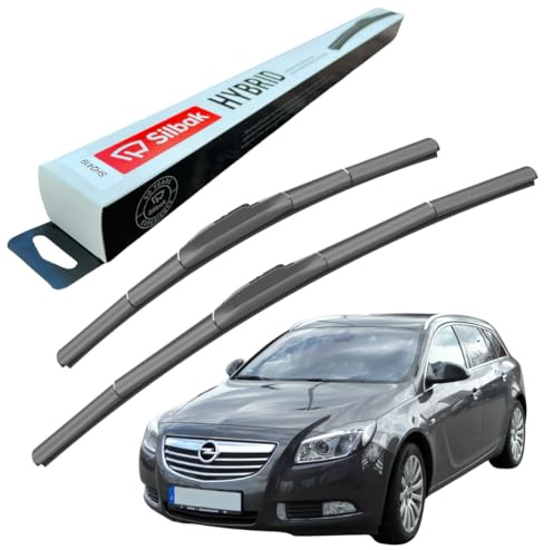 Silbak Windscreen Wipers, fits for VAUXHALL INSIGNIA SPORTS TOURER (02/2009-12/2017) Front Wiper Blades, 600mm/450mm, Hybrid
