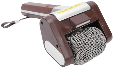 Depisuta Cepillo Giratorio para Parrilla, Limpiador Eléctrico Inalámbrico Recargable para Parrilla de Barbacoa con Rodillo de Acero Inoxidable de 350 RPM y Luz LED, Cepillo (Brown)