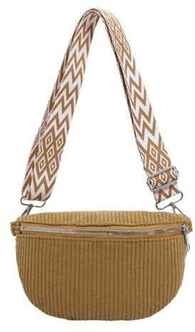 Sac Banane Femme Velours côtelé, Sac de Poitrine en Velours côtelé Banane Femme, Sac à bandoulière