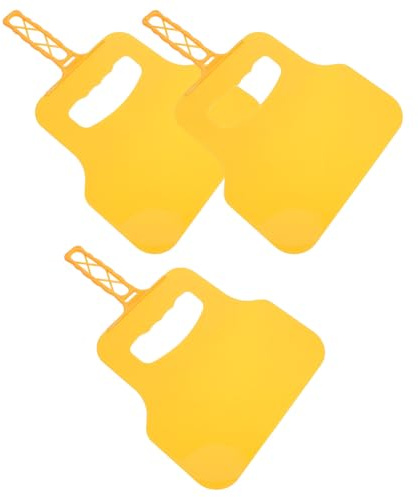 MAGICLULU Ventilatore Manuale per Barbecue 3 Pezzi in Plastica Giallo, Ventilatore Portatile per Grigliate Impugnatura Ergonomica, Strumento di Supporto per Fiamma Adatto a Griglie Gas