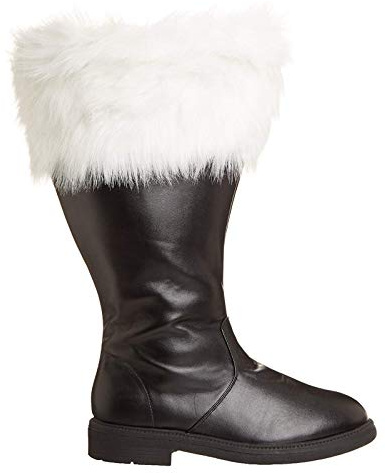 Largemouth Men's Professional Wide Calf Santa Boots (Medium 10-11) Black