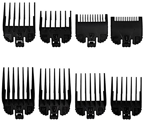 Layhou 8 farbige Aufschiebekämme für Schermaschine Haarschneidemaschine Kämme Kammaufsätze Set Limit Kämme Set Leiten Kämme Führungskämme für Die meisten Haarschneider