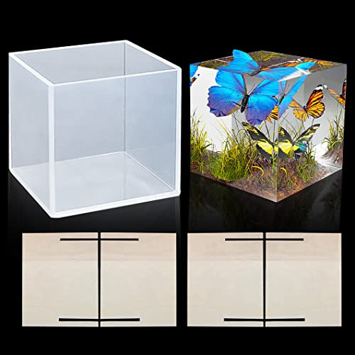 Rolin Roly 10 cm Harzform Silikon Polyeder Silikonformen Epoxidharz Würfel Geometrie Kristall Epoxidform Edelstein Schmuckformen für Heimdekoration Handgemachtes DIY Handwerk
