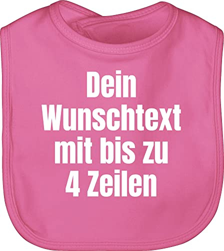 Geschenk mit Namen personalisiert by Shirtracer - Baby Lätzchen - Aufdruck selbst gestalten - Wunschtext I Eigener Text I Custom Text