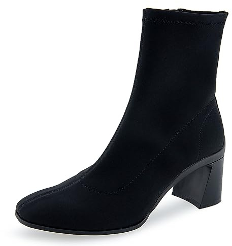 Aerosoles Women's CORINDA Mid Heel Boot, Black Stretch, 6M