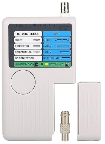 Multifunktionaler 4-in-1-Netzwerkkabeltester für RJ45/RJ-11/USB/BNC Kabel | RJ45/RJ11/USB/BNC-LAN-Kabel Cat5 Cat6-Drahttester, Professionell Netzwerk Werkzeug LAN Network Kabel Tester