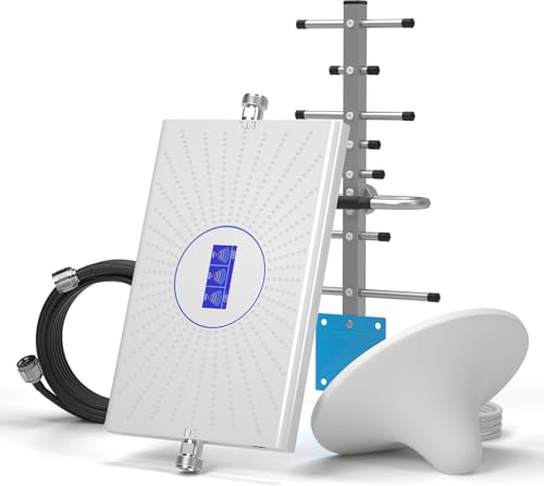 Amplificador Señal Movil 4G LTE 3G gsm Amplificador de Cobertura Movil 900/1800/2100MHz Banda 8/3/1 Compatible con Vodafone,Orange,Simiyo,Yoigo,LEBARA y Digi