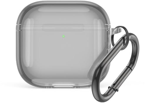 Funda transparente de TPU para AirPods 4, funda de TPU suave con hebilla de metal, 4 auriculares Airpod para Apple Accesorios