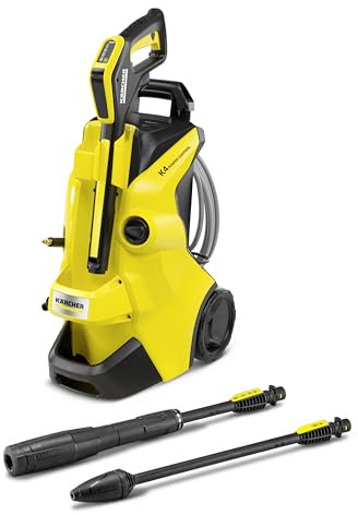 Kärcher K 4 Power Control Flex Pressure Washer, Pressure: max. 130 bar, Flow Rate: 420 l/h, Area Coverage: 30 m²/h, Water Filter, Weight: 11.5 kg, High-Pressure Flex Hose, Dirt Blaster, Spray Lance