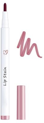 Matte Lip Tint Stain Marker Pen,2 in1 Liquid Lipstick & Lip Liner Pencil,Long Lasting Waterproof,Ultra-Pigmented & Waterproof, 24 Hour Lip gloss for Women, Vegan & Cruelty-Free (C1, Large)