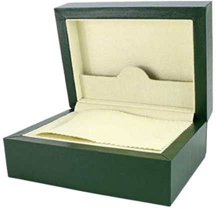 BoBoHome Grönt Vintage Förvaring av klockor Box i Massivt Trä Miljövänlig Klockförvaring med Justerbara Kuddar för Klockälskare