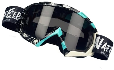 Genérico Occhiali da sci - Occhiali da bicicletta | Gogle motocross | Bambini sci occhiali da snowboard per bambini occhiali da neve junior casco compatibile con occhiali da motocross per uomini e