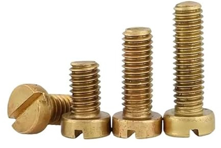 10/100PCS M2 .5 M3 M4 Brass Slotted Cheese Head Screw(8mm,M2.5-100pcs)
