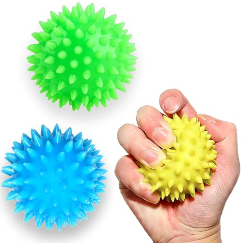 3 Stück Igelball Weich, 6.5cm Massage Ball, Massageball Igelball Fußmassage | TRP-Material Massage Ball für Rücken, Beine, Füße und Hände, entlastet den Druck, Das perfekte Geschenk für Familie, Freunde