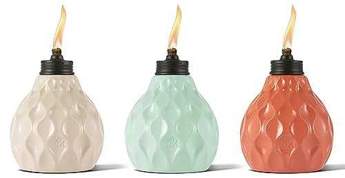 TIKI 1117064 Seaside Table Torch (3 Pack), 6, Glass