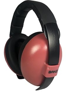 Banz Ohrenschützer Snr 24.3dB weich und bequem mit Schutz Hörgerät für Babys und Kinder klein (Rauschunterdrückung Bewertung Führer in der Industrie) 0-2 Jahre Mittel Kastanienbraun