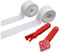 Bande d'Étanchéité - 2 Rouleaux + 2 Outils de Calfeutrage pour Douche, Salle de Bains, Joint Silicone, Ruban Baignoire PE Auto-Adhésif pour Cuisine, Toilette, Bain d'Angle