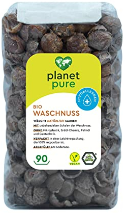 PLANET PURE Bio-Waschnuss wäscht natürlich sauber unbehandelte Schale der Waschnuss 90 WL