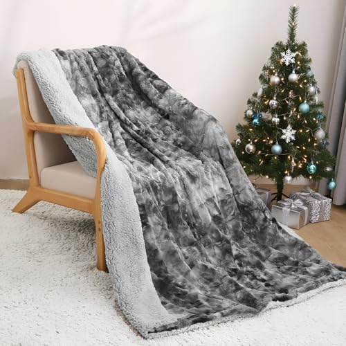 CURECURE Electric Blanket Soft Faux Fur Shaggy Heated Throw Blanket, 180 X 130cm, 6 Heating Levels & 1-10 Hours Auto Off Levels, Fast Heating & LED Display Controller, Machine Washable (Light Gray)