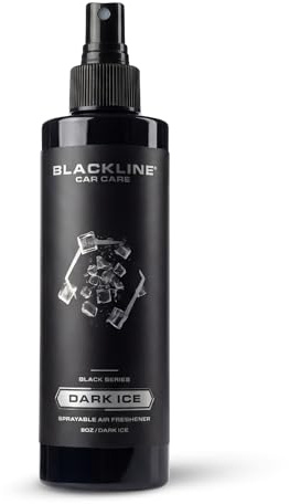 Blackline Car Care - Dark Ice Car Air Freshener, Long-Lasting, Oder Eliminator, for Cars, Trucks, SUV, or Home Use - 8 fl OZ - Air Freshener - Dark Ice Spray